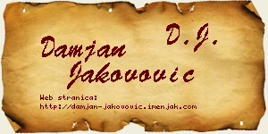Damjan Jakovović vizit kartica